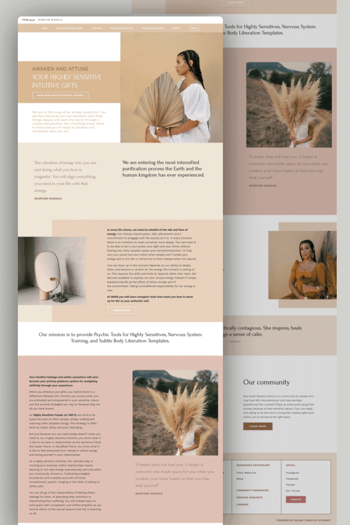 maryamhasnaa holistic wellness homepage split